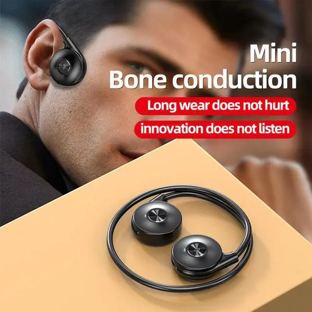 Alt view image 3 of 7 - 1Pcs Bone Conduction Headphones,Open-Ear Bluetooth Sport Headphones, Waterproof Wireless Headphones with Built-in Mic for Workout, Running, Hiking, Cycling-Black