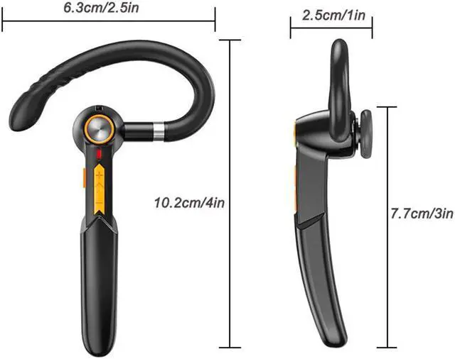 Alt view image 7 of 7 - Bluetooth Headset, Built-in Microphone for IOS Android Cell Phone, V5.0 Hand-Free Headphones for Driver, Office