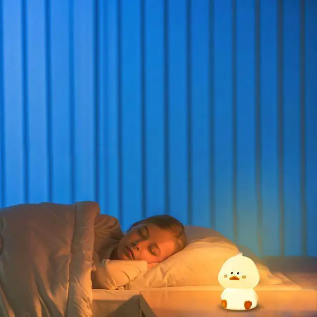 Alt view image 5 of 7 - 1PCS Duck Night Light, Cute Duck Animal Silicone Nursery Nightlight,Rechargeable Table Lamp Bedside Lamp for Kids Toddler Baby Girls
