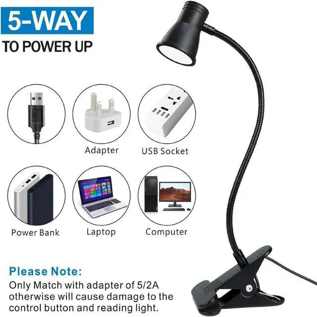 Alt view image 2 of 7 - 1PCS LED Desk Lamp,Adjustable Swing Arm Reading Lights with Clamp,Dimmable Desk Light Eye-Care Table Light, 3 Color Modes,10-Level Brightness Table Lamp
