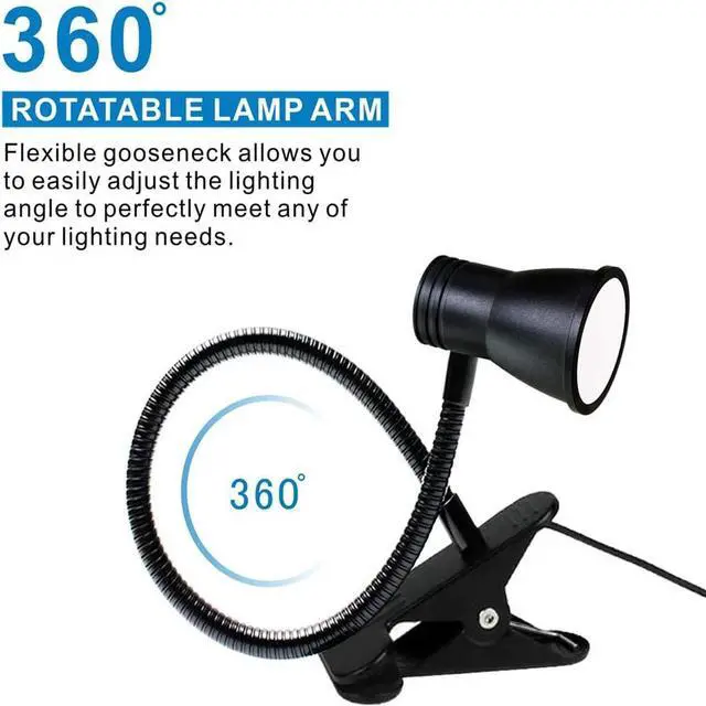 Alt view image 4 of 7 - 1PCS LED Desk Lamp,Adjustable Swing Arm Reading Lights with Clamp,Dimmable Desk Light Eye-Care Table Light, 3 Color Modes,10-Level Brightness Table Lamp