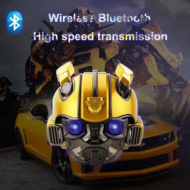 Alt view image 2 of 7 - Best Boy Gift Bumblebee Iron Man Helmet Mini Wireless Bluetooth Speaker 4D Stereo Subwoofer Super Bass Sound Box FM Radio Music Center USB TF For Kids