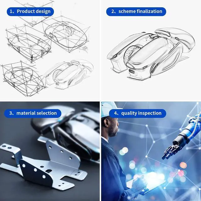 Alt view image 3 of 7 - Wireless Ergonomics Metal Mouse with 2.4GHz Nano USB Receiver, Rechargeable, Comfortable Grip,Optical,Portable Mouse for Laptop,PC,Computer and All USB Devices