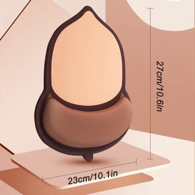 Alt view image 6 of 7 - 3D Nut Shape Mouse Pad, Funny Gel Mouse Pad with Wrist Support, Ergonomic Desk Gaming Mouse Pad with Wrist Rests,for Office and Home