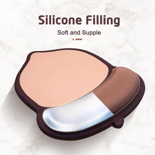 Alt view image 5 of 7 - 3D Nut Shape Mouse Pad, Funny Gel Mouse Pad with Wrist Support, Ergonomic Desk Gaming Mouse Pad with Wrist Rests,for Office and Home