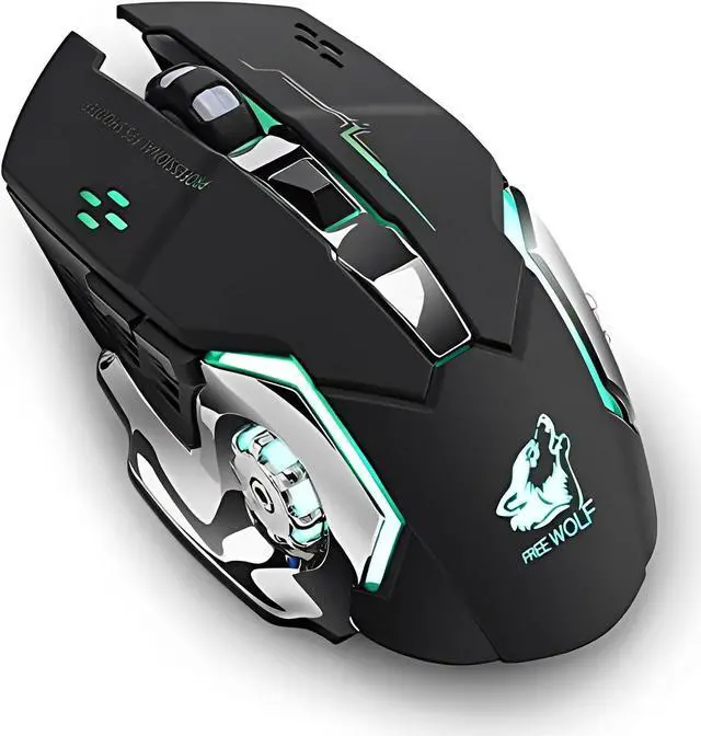Main image of Rechargeable Wireless Gaming Mouse, 2.4G LED Optical Silent Wireless Computer Mouse with 7 Color Light, 3 Adjustable DPI, Ergonomic Design