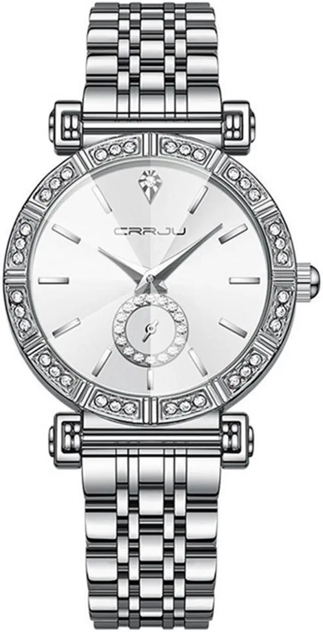 Main image of Women Watch Fashion Gold Diamond Analog Quartz Female Watch for Women Luxury Dress Ladies Stainless Steel Waterproof Wrist Watches