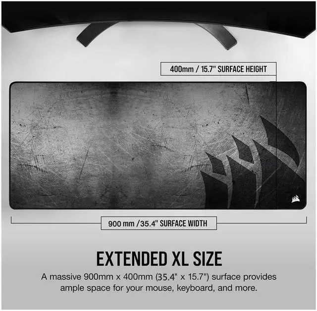Alt view image 6 of 6 - Large Gaming Mouse Pad,35.4x15.7×0.16 inch with Stitched Edges,Extended Mousepad,Durable Non-Slip Natural Rubber Base,Washable Keyboard Pad,Desk Pad for Gamer,Office & Home