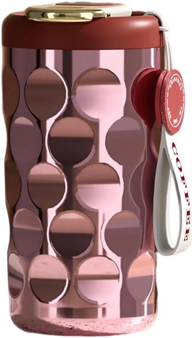 Main image of 14 oz Stainless Steel Vacuum Insulated Tumbler,Coffee Travel Mug Spill Proof with LED Temperature Display Lid,Coffee Cups for Keep Hot/Ice Pink