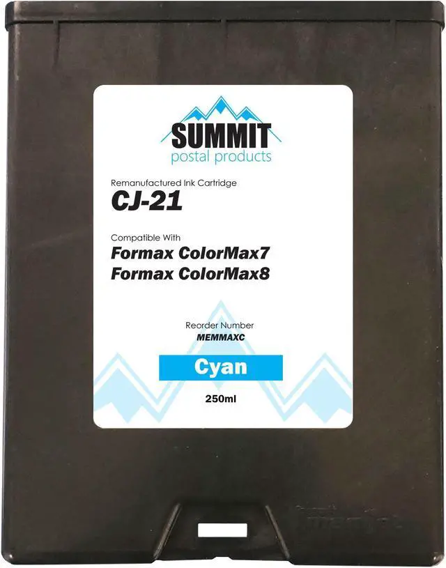 Main image of Formax CJ-21 Compatible Cyan Ink Cartridge for Colormax7 and Colomax8 Envelope Printers