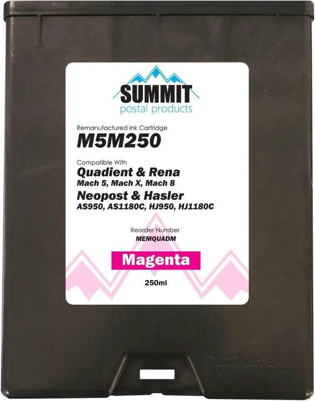 Main image of Quadient M5M250 Compatible Magenta Ink Cartridge for Quadient/Neopost/Rena/Hasler Envelope Printers