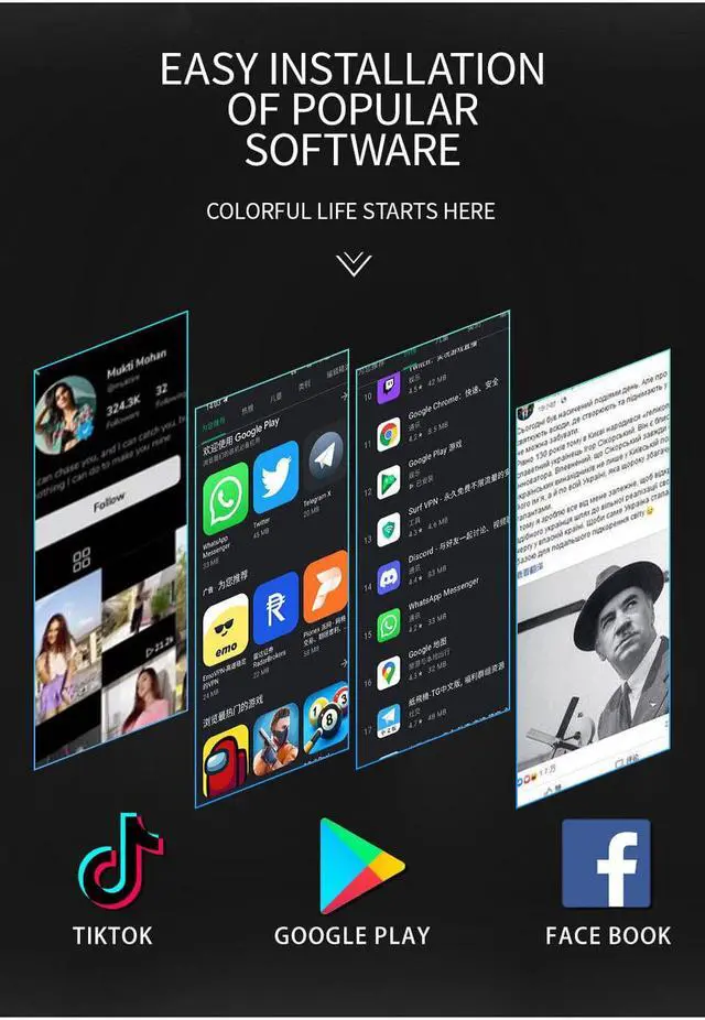 Alt view image 2 of 7 - 10.1 Inch Tablet PC Android 12 256GB ROM GPS 5G WiFi Bluetoorh Keyboard Dual SIM