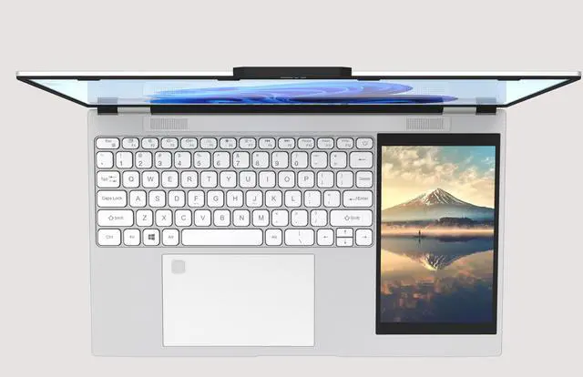 Alt view image 4 of 7 - Dual Screen 15.6+7 inch Double Monitor Thin Laptop 1 TB ROM Win11/Win10 Backlit keyboard