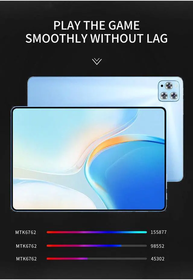 Alt view image 6 of 7 - 2023 New Product Pad Pro 10.1" Tablet PC Octa-Core 8Gb Ram 256GB Rom Android 12 Full HD Ultra, Slim Tablet PC Batter 8800mAh 13MP & 5MP Cameras 1920x1200 IPS Screen Purple 256GB 8GB