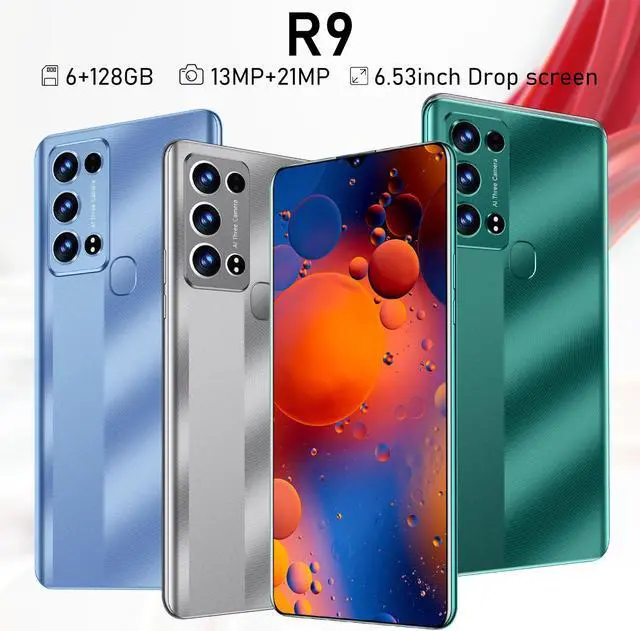 Alt view image 3 of 7 - BDF R9 Unlocked Cell Phone 128GB+6GB Dual SIM 6.53" HD+ Display | Android 10.0 | Octa-Core | 5380mAh Long Battery | US Version 4G Android Smartphone | Grey