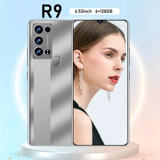 Alt view image 7 of 7 - BDF R9 Unlocked Cell Phone 128GB+6GB Dual SIM 6.53" HD+ Display | Android 10.0 | Octa-Core | 5380mAh Long Battery | US Version 4G Android Smartphone | Grey
