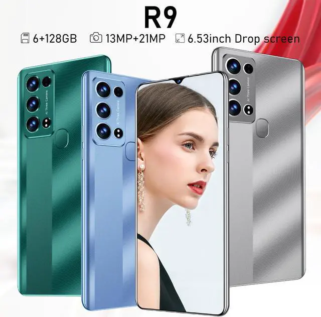 Alt view image 4 of 7 - BDF R9 Unlocked Cell Phone 128GB+6GB Dual SIM 6.53" HD+ Display | Android 10.0 | Octa-Core | 5380mAh Long Battery | US Version 4G Android Smartphone | Grey