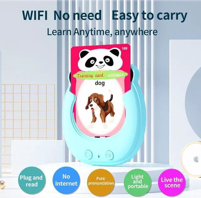 Main image of BDF Talking Flash Learning Cards 224 Sight Words Early Education Machines For Kids 1-7 Years Christmas Easter New Year Gift