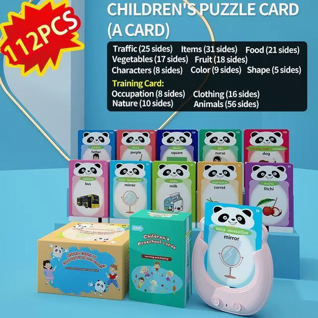 Main image of BDF Kids Toys Card Reading Learning Words Content Early Education Machine with Sound For Children 1-7 Years