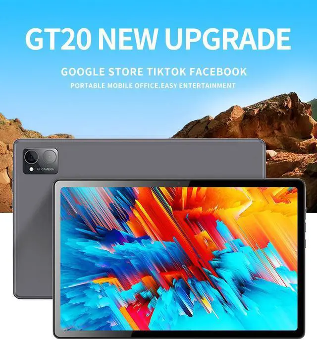 Alt view image 2 of 7 - BDF Android 12 Tablet PC 10.5 Inch Big Screen 12GB+ 256GB Deca Core 10500mAh Dual SIM Camera 16 MP+24 MP Bluetooth Keyboard Wifi GPS