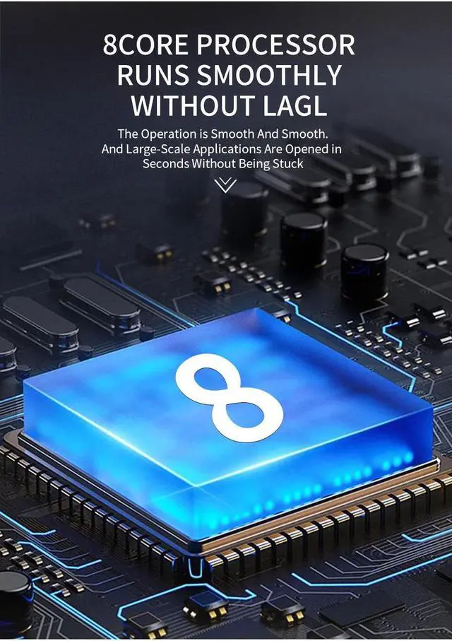 Alt view image 2 of 7 - BDF 10.1 Inch Tablet PC Android 12 8GB RAM 256GB ROM Octa Core GPS 5G WiFi Bluetooth Keyboard Dual SIM