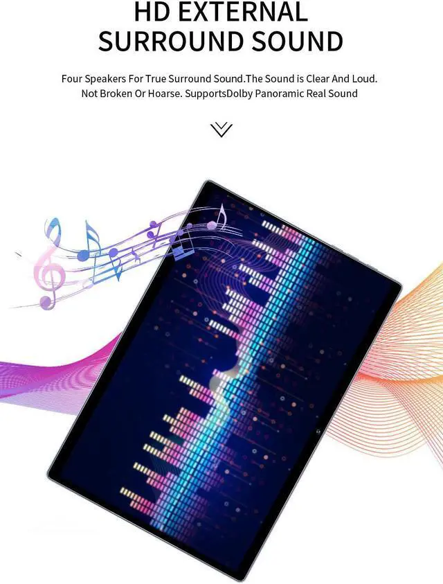 Alt view image 6 of 7 - BDF 10.1 Inch Tablet PC Android 12 8GB RAM 256GB ROM Octa Core GPS 5G WiFi Bluetooth Keyboard Dual SIM