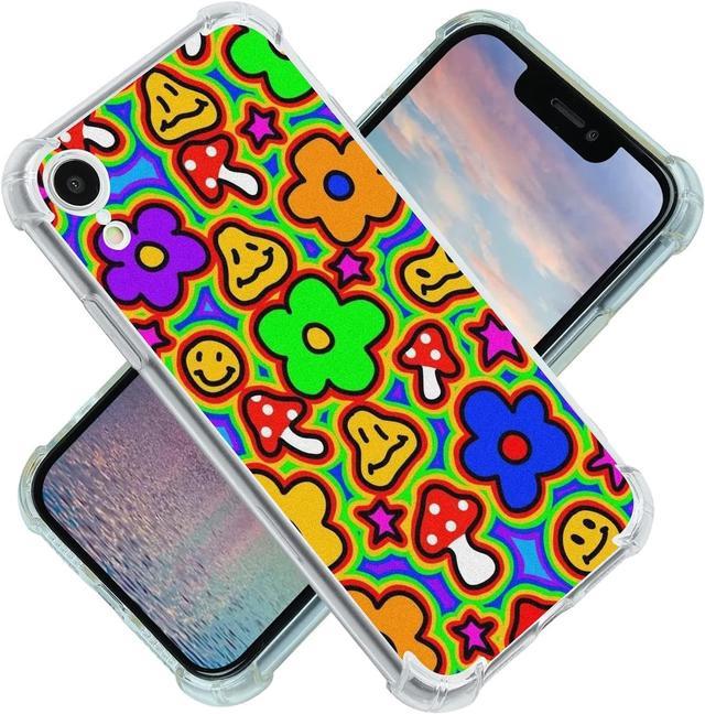 toilet Verdensvindue jern Hippie for iPhone XR Case,Hippie Indie Colorful Flower Psychedelic Case for  iPhone XR with Design for Women Girls TPU Soft Slim Protective Unique Trendy  Phone Case Cover for iPhone PS3 Accessories -