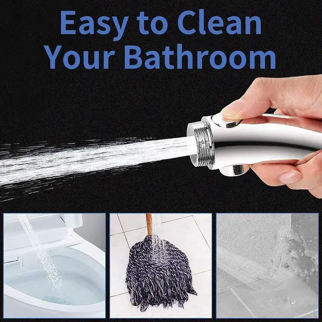 Alt view image 6 of 6 - SINGSUO High Pressure Handheld Shower Head with On Off Switch, Detachable Shower Head, 3 Spray Modes Shower Massager Handheld with Hose and Adjustable Angle Bracket (Chrome)