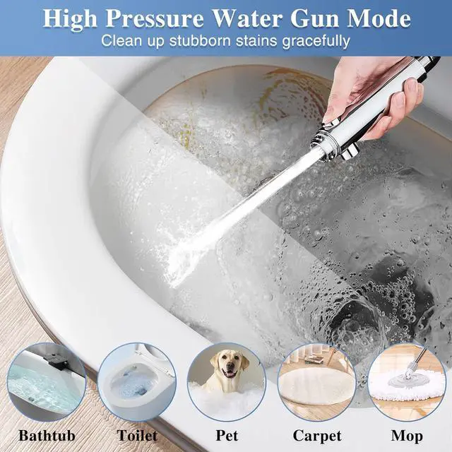 Alt view image 5 of 7 - DOILIESE Shower Head with Handheld Shower Head with ON/Off Switch, 3-Modes High Pressure, with 60in Hose, Chrome Finish