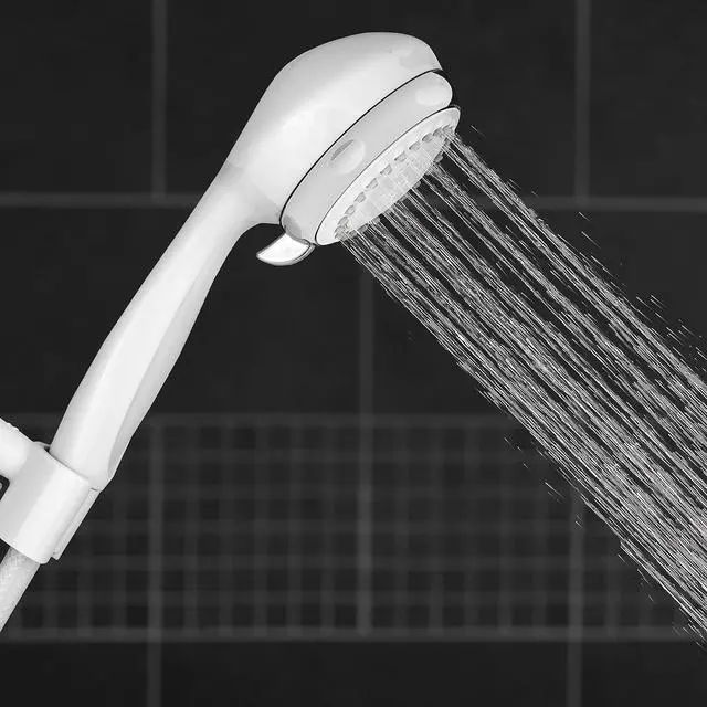 Alt view image 2 of 6 - 6-Mode Hand Held Shower Head Power Spray with 5-Foot Hose Classic White Finish DIY Easy Installation NVL-651E
