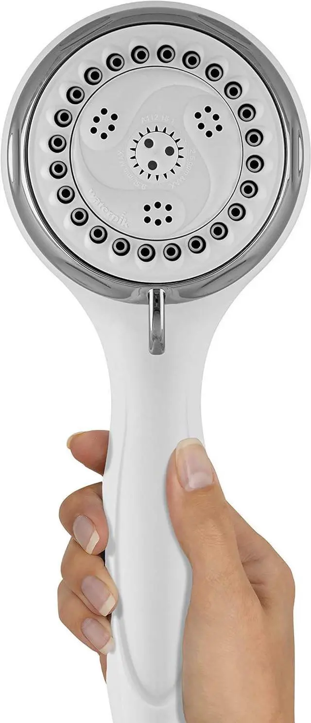 Alt view image 4 of 6 - 6-Mode Hand Held Shower Head Power Spray with 5-Foot Hose Classic White Finish DIY Easy Installation NVL-651E