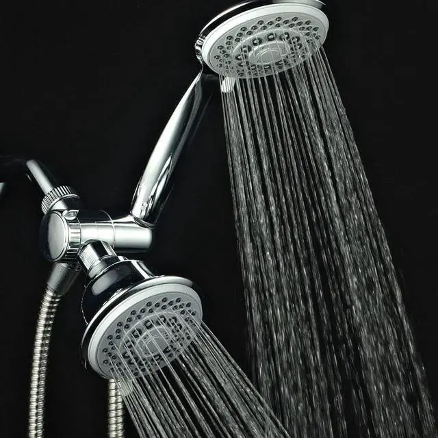 Alt view image 3 of 7 - Hotel Spa AquaStorm 30-Setting SpiralFlo 3-Way High Pressure Luxury Shower Head/Handheld Showerhead Combo with Water Saving Economy Mode/Chrome