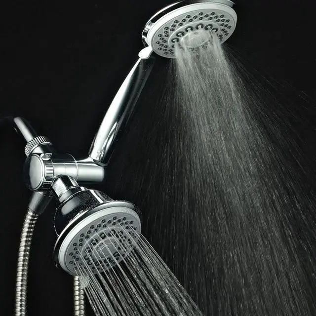 Alt view image 5 of 7 - Hotel Spa AquaStorm 30-Setting SpiralFlo 3-Way High Pressure Luxury Shower Head/Handheld Showerhead Combo with Water Saving Economy Mode/Chrome