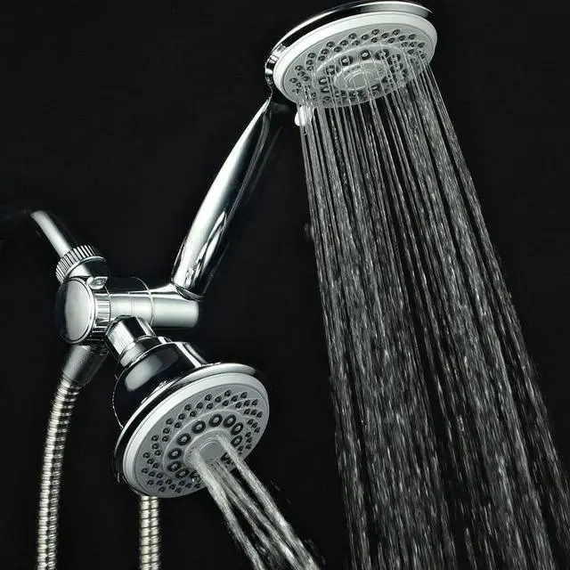 Alt view image 6 of 7 - Hotel Spa AquaStorm 30-Setting SpiralFlo 3-Way High Pressure Luxury Shower Head/Handheld Showerhead Combo with Water Saving Economy Mode/Chrome