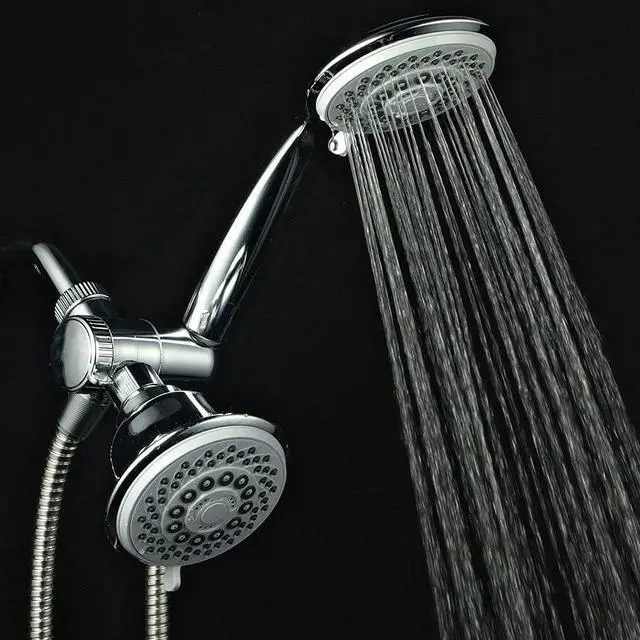 Alt view image 7 of 7 - Hotel Spa AquaStorm 30-Setting SpiralFlo 3-Way High Pressure Luxury Shower Head/Handheld Showerhead Combo with Water Saving Economy Mode/Chrome