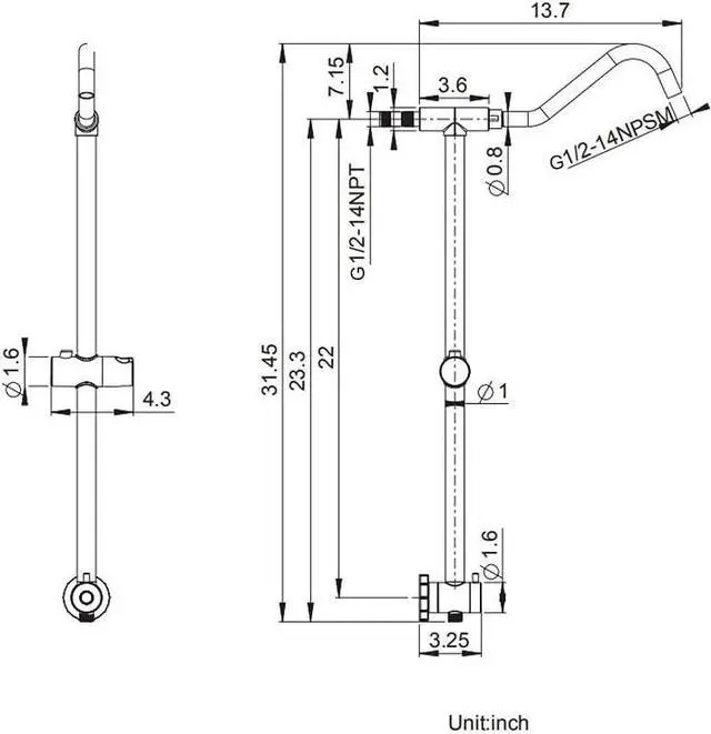 Alt view image 3 of 7 - Sarlai Shower Head Combo - Dual Rainfall & Handheld, Stainless Steel 10 Inch, 5-Setting Sprayer, Chrome Finish
