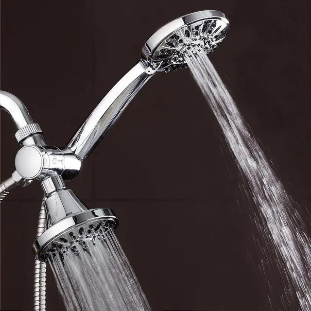 Alt view image 3 of 7 - AquaDance Total Chrome Premium High Pressure 48-setting 3-Way Combo for The Best of Both Worlds  Enjoy Luxurious 6-setting Rain Shower Head and 6-Setting Hand Held Shower Separately or Together