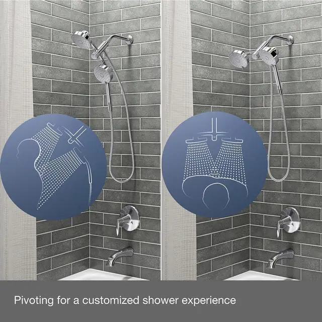 Alt view image 4 of 7 - KOHLER K-23218-CP Awaken 2-in-1 Multifunction Shower Combo Kit, Durable Materials, Versatile Spray, Polished Chrome