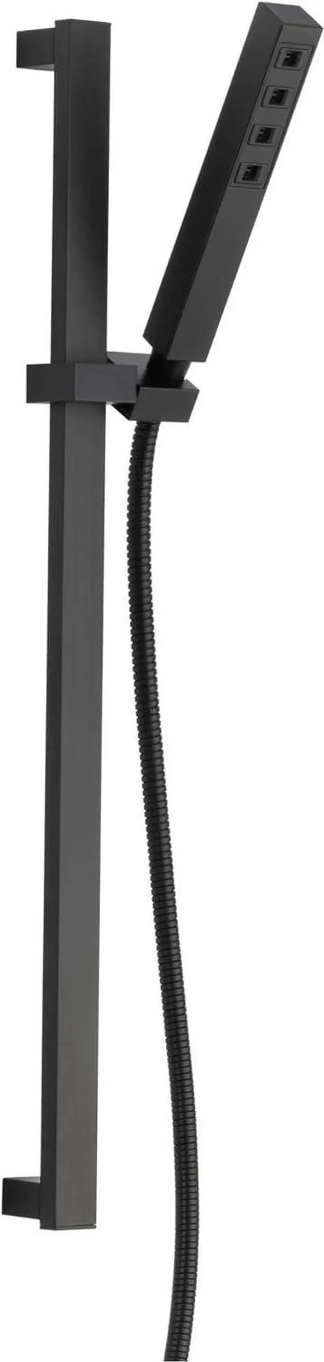 Main image of Delta Faucet Single-Spray H2Okinetic Slide Bar Hand Held Shower with Hose, Black Handheld Shower Head, Slide Bar Hand Shower, Handheld Shower, Detachable Shower Head, Matte Black 51567-BL