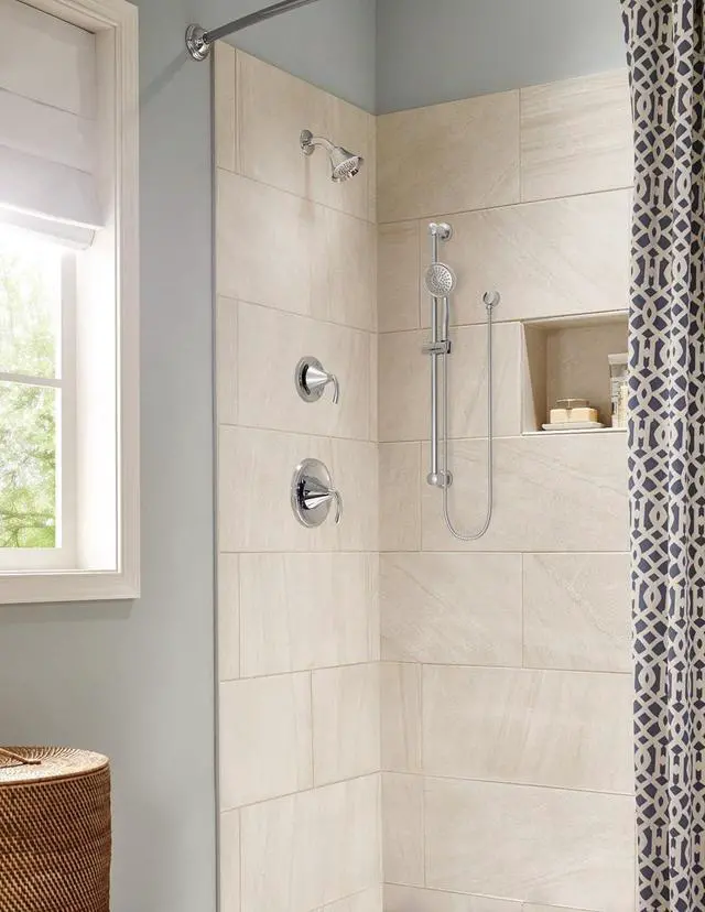 Alt view image 2 of 5 - Moen Chrome Eco-Performance Detachable Handheld Showerhead with 69-Inch-Long Hose Featuring 24-Inch Slide Bar, 3668EP