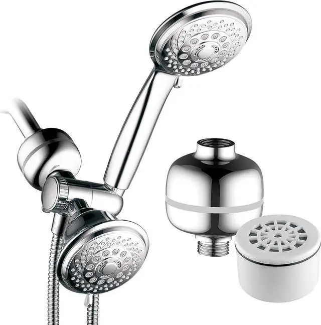 Main image of HOTEL SPA - Shower Heads with Handheld Spray - High Pressure with Shower Filter - 4 Inch Showerhead, 4 Inch Handheld Shower Head - 3-in-1, 30 Setting Shower Heads, Showerspa (Chrome)