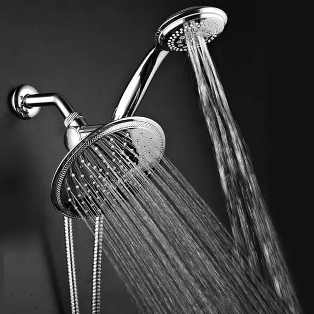 Alt view image 6 of 7 - Dream Spa 3-way 8-Setting Rainfall Shower Head and Handheld Shower Combo (Chrome). Use Luxury 7-inch Rain Showerhead or 7-Function Hand Shower for Ultimate Spa Experience!