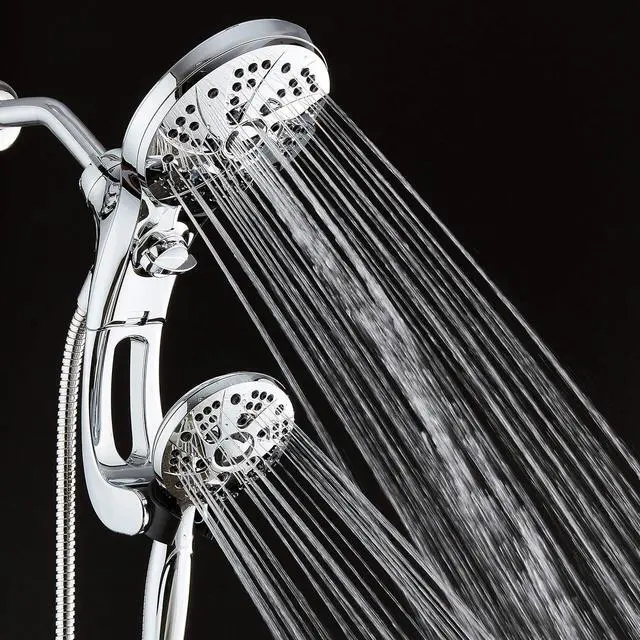 Alt view image 4 of 7 - Dream Spa High Pressure 3-way Rain & Handheld Shower Head Combo with Easy Reach Diverter Switch, Adjustable Extension Arm and Extra Long 72 inch Stainless Steel Hose - All Chrome Finish - Top US Brand