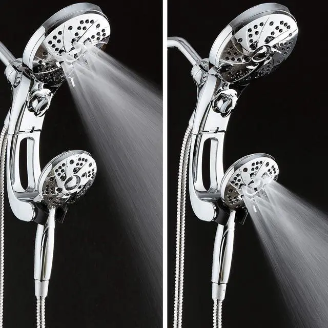 Alt view image 5 of 7 - Dream Spa High Pressure 3-way Rain & Handheld Shower Head Combo with Easy Reach Diverter Switch, Adjustable Extension Arm and Extra Long 72 inch Stainless Steel Hose - All Chrome Finish - Top US Brand