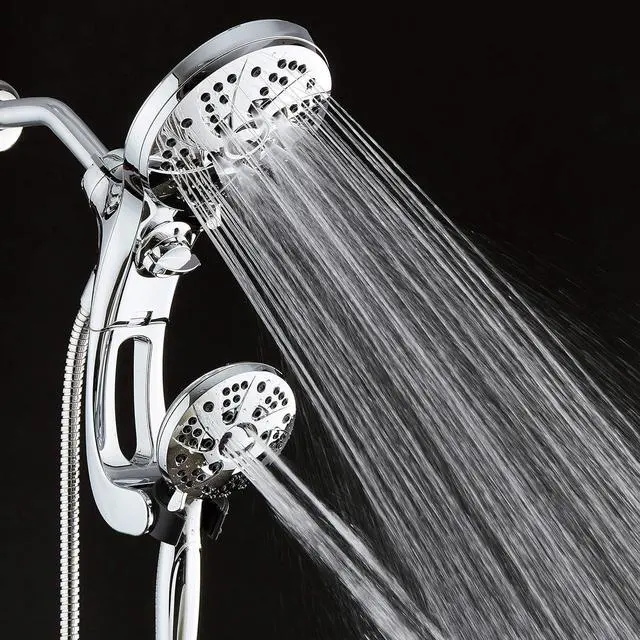 Alt view image 7 of 7 - Dream Spa High Pressure 3-way Rain & Handheld Shower Head Combo with Easy Reach Diverter Switch, Adjustable Extension Arm and Extra Long 72 inch Stainless Steel Hose - All Chrome Finish - Top US Brand