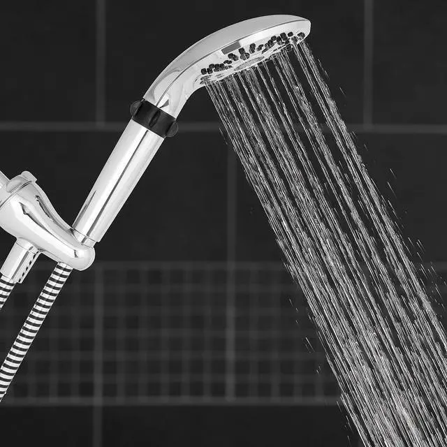 Alt view image 2 of 5 - Waterpik Hand Held Shower Head Easy Select With 5-Foot Shower Hose, DIY Easy Installation, 5 Spray Modes, Chrome, LAR-563EE