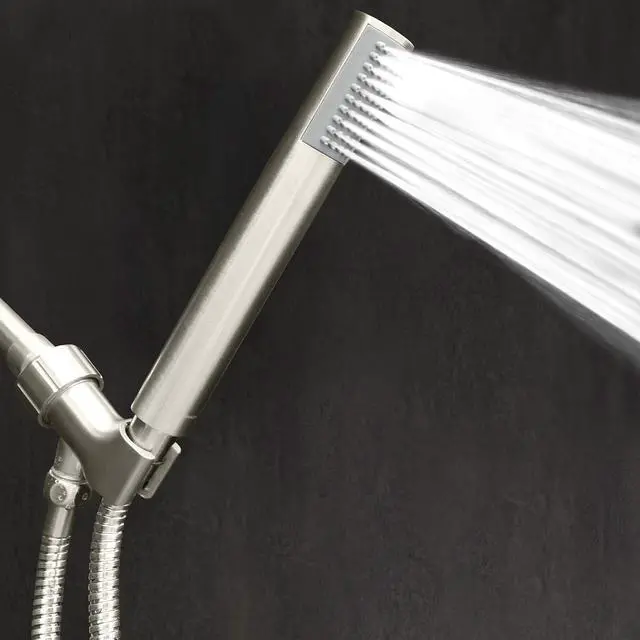 Alt view image 2 of 7 - Luxury Spa: Brushed Nickel Hand Held Shower Head 1.1 inch High Pressue Handheld Showerhead with Extra-Long Stainless Steel Hose Experience MAXX Comfort and Elegance (Brushed Nickel)