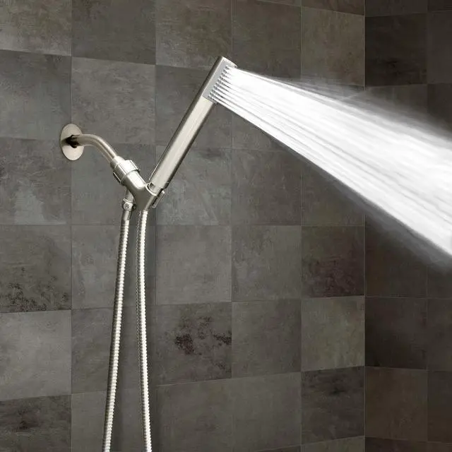 Alt view image 4 of 7 - Luxury Spa: Brushed Nickel Hand Held Shower Head 1.1 inch High Pressue Handheld Showerhead with Extra-Long Stainless Steel Hose Experience MAXX Comfort and Elegance (Brushed Nickel)
