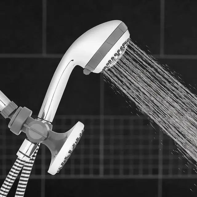 Alt view image 3 of 7 - Waterpik Power Spray Dual 2-in-1 Shower System With Rain Shower Head and 8-Mode Hand Held Shower Head, Plastic, Chrome VIC-133E-NSP-853E