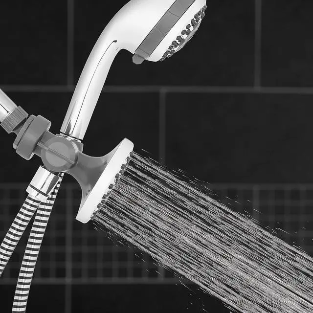 Alt view image 4 of 7 - Waterpik Power Spray Dual 2-in-1 Shower System With Rain Shower Head and 8-Mode Hand Held Shower Head, Plastic, Chrome VIC-133E-NSP-853E
